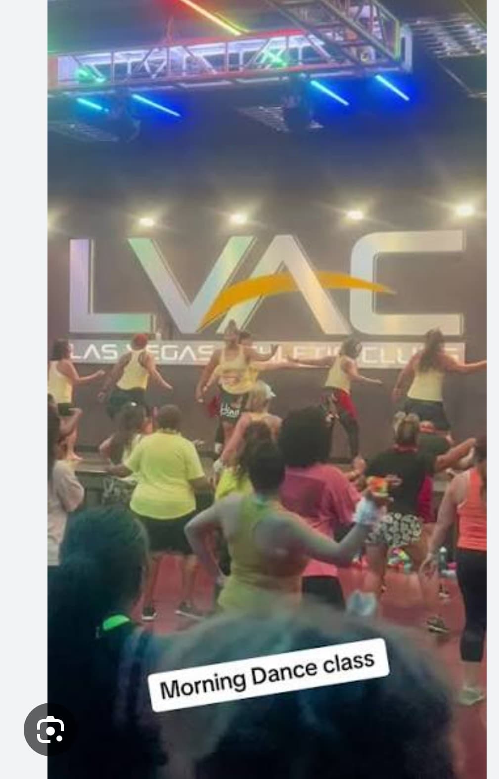 Morning dance class at the gym